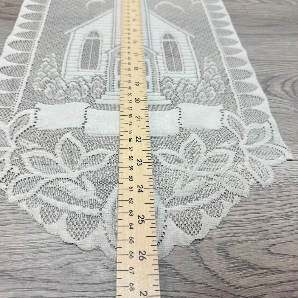 Decorative Lace Wall Door Art Hanging Tapestry Religious Country Church Motif